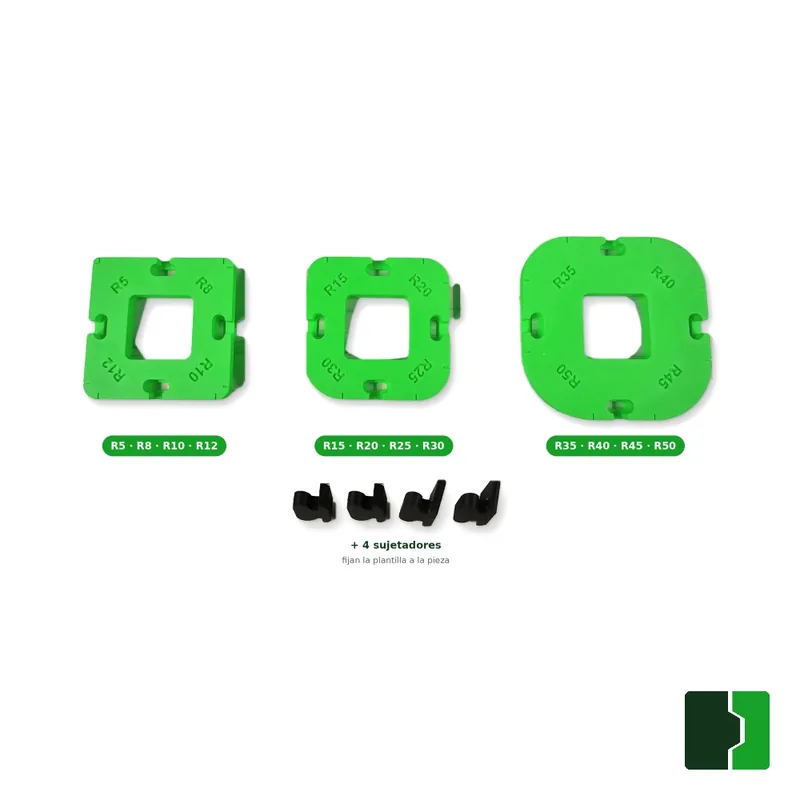 Kit de tres plantillas de radios pequeños